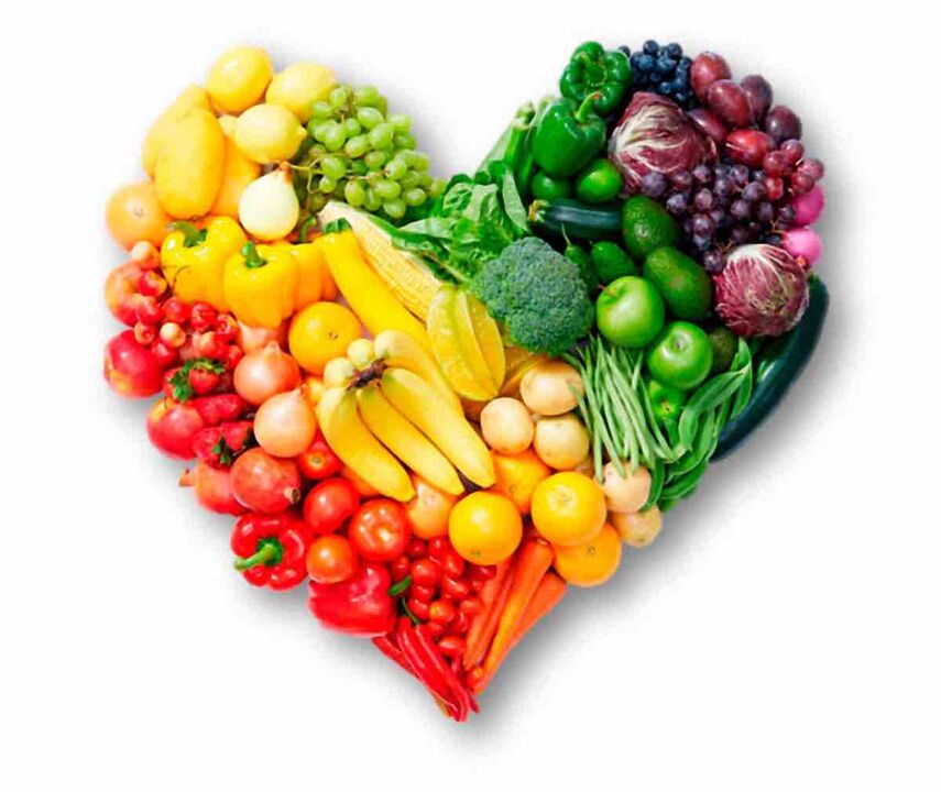 Une variété de fruits et légumes pour le régime préféré. 